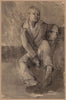 Donald Friend (1915-1989) Original Ink and Wash Painting 'Vincenzo' 45cm x 29cm