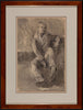 Donald Friend (1915-1989) Original Ink and Wash Painting 'Vincenzo' 45cm x 29cm