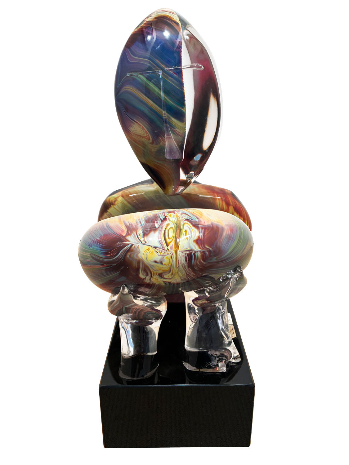 Dino Rosin (Italian, b. 1948) Murano, Italy Large Glass Sculpture 'The Kiss' 50cm