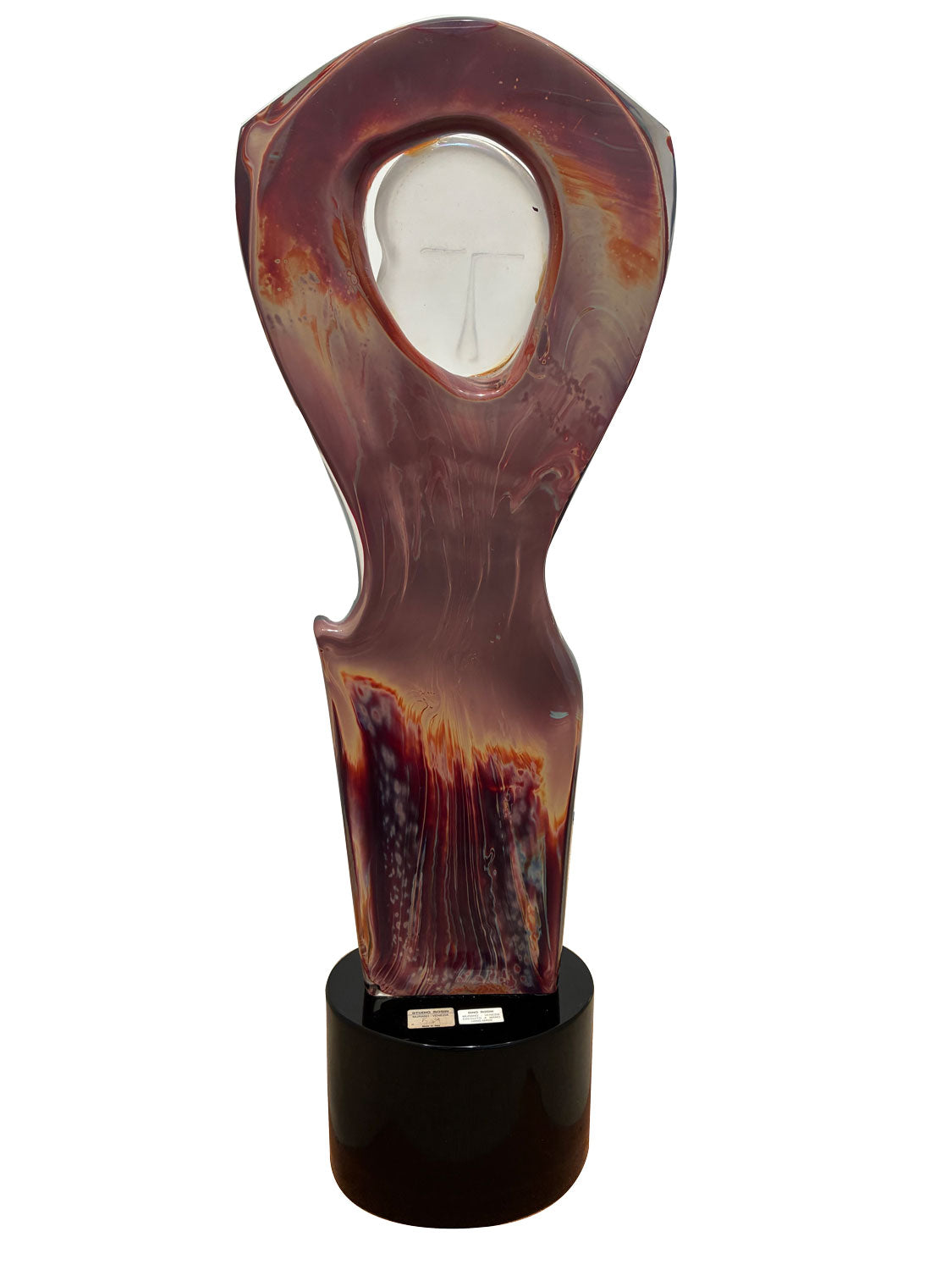Dino Rosin (Italian, b. 1948) Murano, Italy Large Glass Sculpture 'Relax' 76.5cm