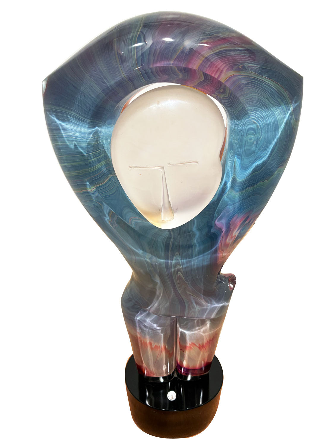 Dino Rosin (Italian, b. 1948) Murano, Italy Large Glass Sculpture 'Relax' 76.5cm