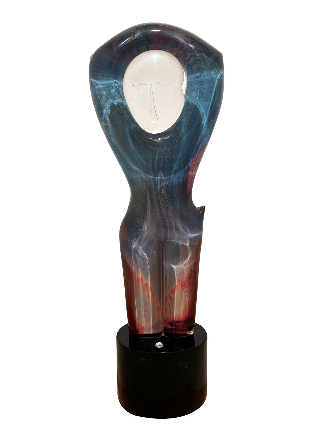 Dino Rosin (Italian, b. 1948) Murano, Italy Large Glass Sculpture 'Relax' 76.5cm