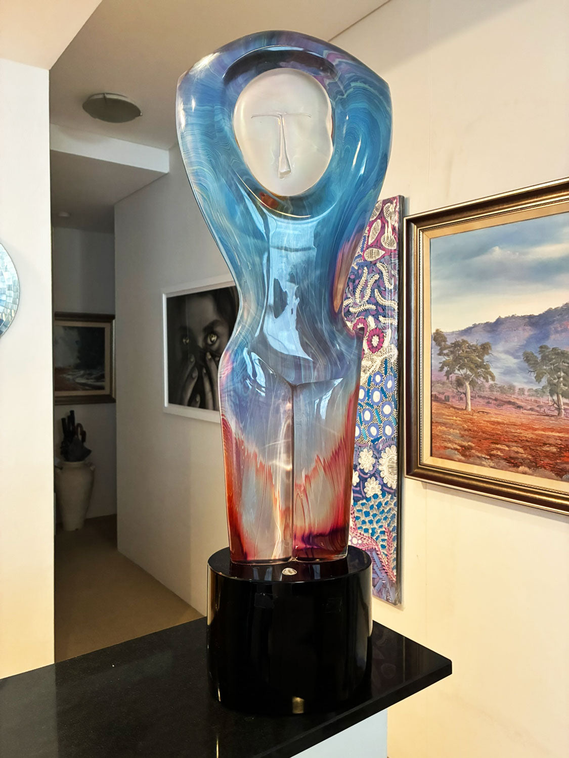 Dino Rosin (Italian, b. 1948) Murano, Italy Large Glass Sculpture 'Relax' 76.5cm