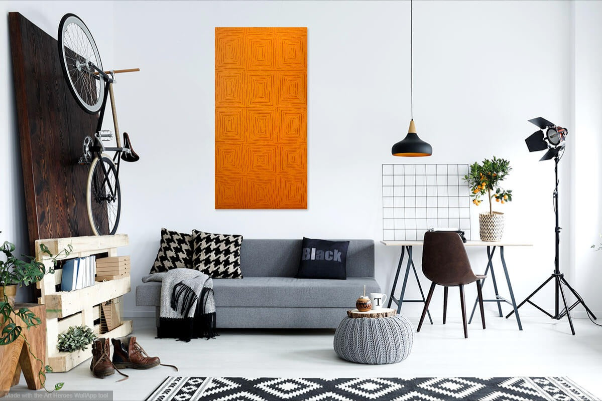 George (Hairbrush) Tjungurrayi (c1943-) Large Original Aboriginal Painting 'Tingari' 175cm x 82cm