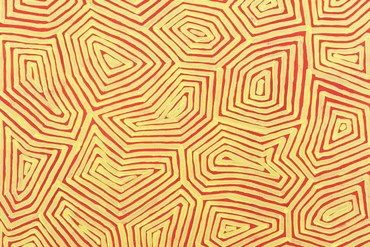 George (Hairbrush) Tjungurrayi (c1943-) Large Original Aboriginal Painting 'Tingari' 174cm x 87cm