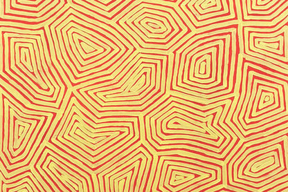 George (Hairbrush) Tjungurrayi (c1943-) Large Original Aboriginal Painting 'Tingari' 174cm x 87cm