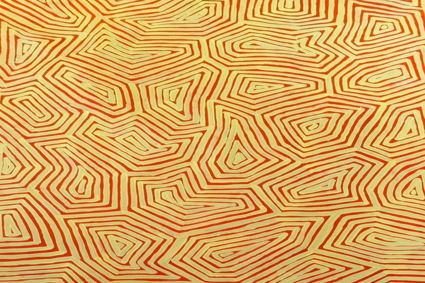 George (Hairbrush) Tjungurrayi (c1943-) Large Original Aboriginal Painting 'Tingari' 174cm x 87cm