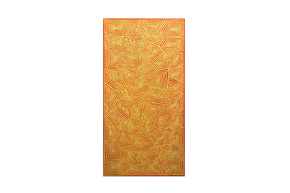 George (Hairbrush) Tjungurrayi (c1943-) Large Original Aboriginal Painting 'Tingari' 174cm x 87cm