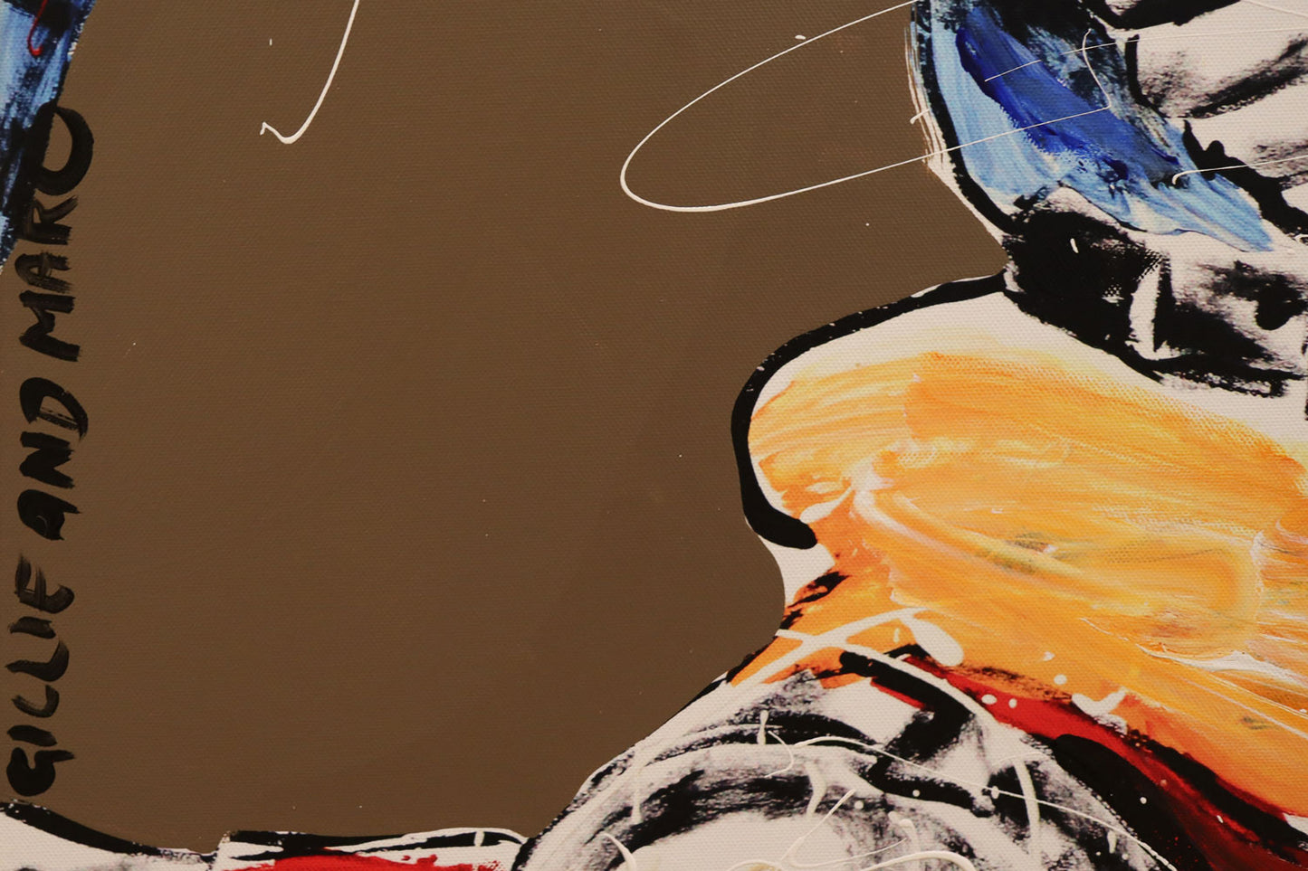 Gillie and Marc - Large Original Enamel Painting on Canvas - 120cm x 89.5cm
