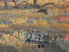 Jack Absalom (1927-2019) Original Oil Painting on Board 'Silverton Hills' 19.5cm x 39.5cm