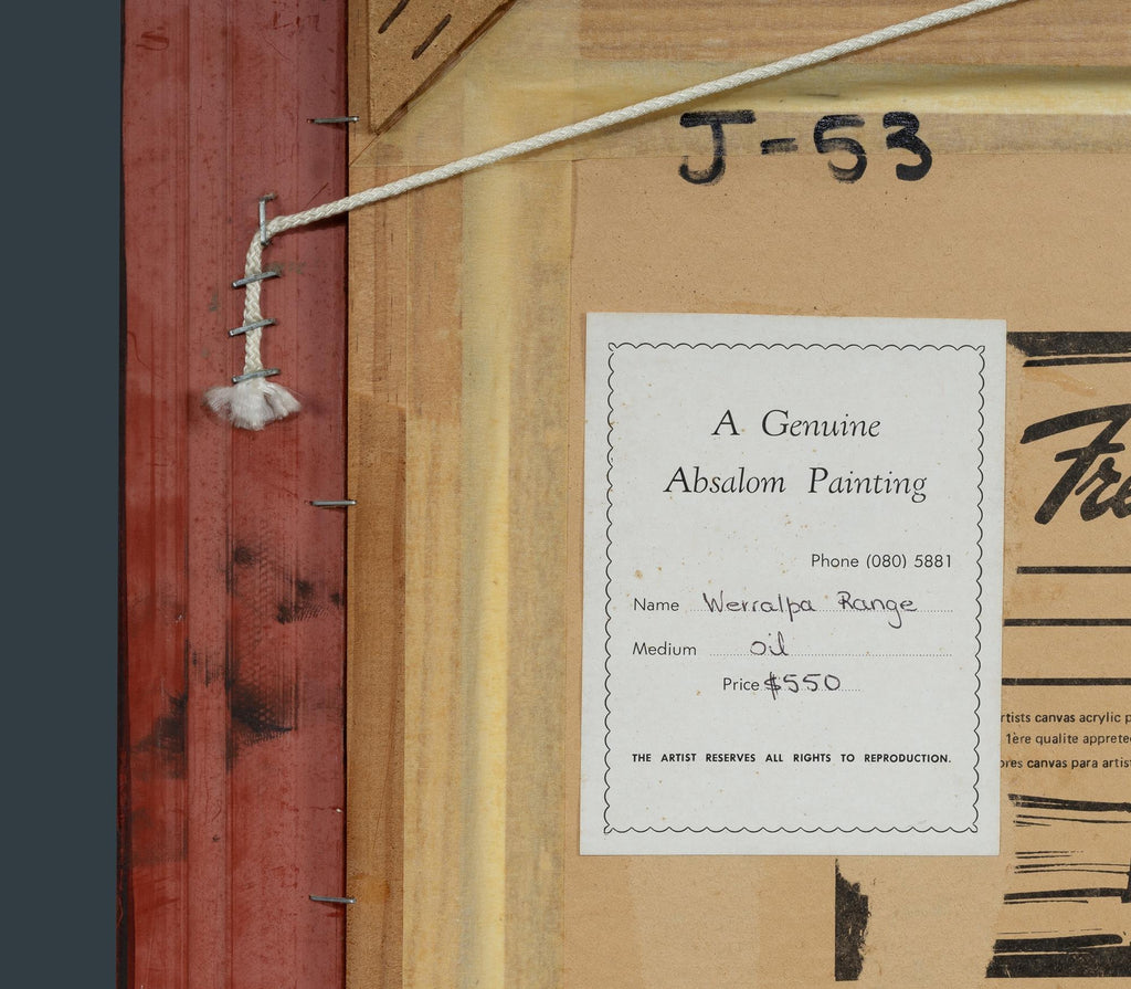 Jack Absalom (19272019) Original Oil Painting on Board 'Wirrealpa Ran