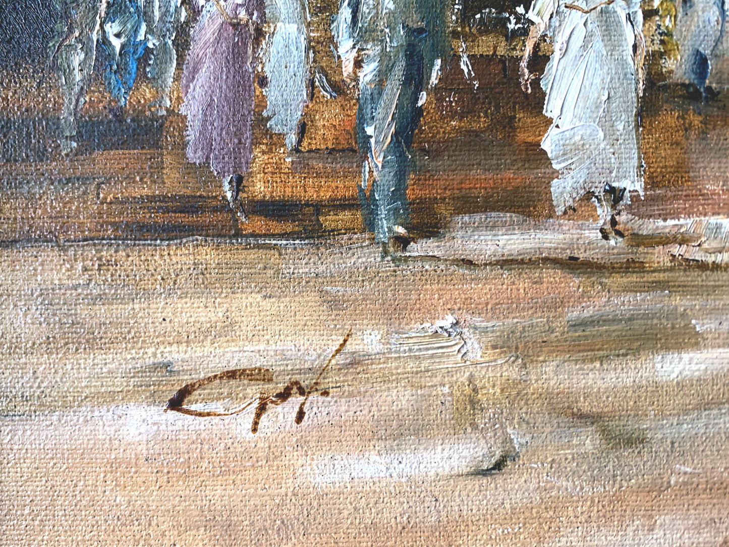 John Guy (1944-2000) Original Oil Painting On Board 'Victoria in Adelaide' 30.5cm x 40.5cm