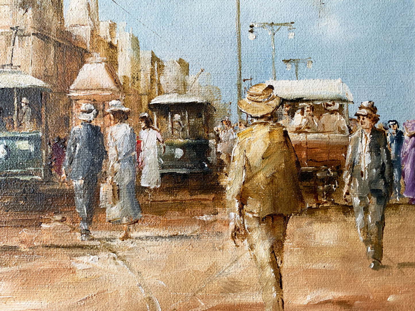 John Guy (1944-2000) Original Oil Painting On Board 'Victoria in Adelaide' 30.5cm x 40.5cm