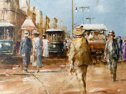 John Guy (1944-2000) Original Oil Painting On Board 'Victoria in Adelaide' 30.5cm x 40.5cm