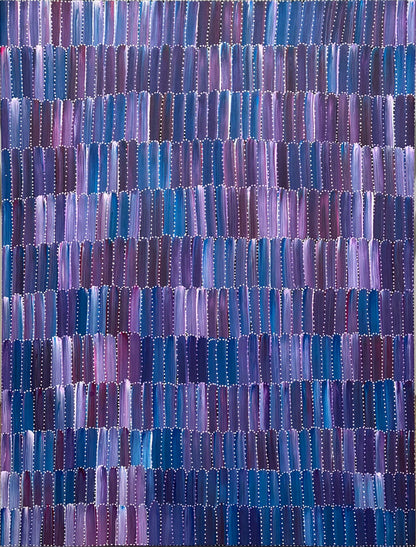 Jeannie Mills Pwerle (1965 - ) Original Aboriginal Painting on Canvas 'Bush Yam' 94.5cm x 71.5cm