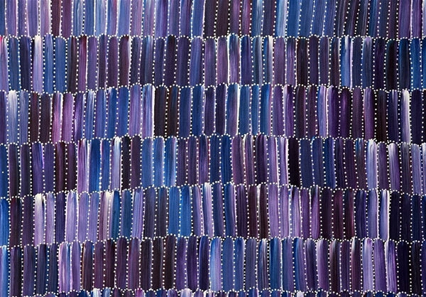 Jeannie Mills Pwerle (1965 - ) Original Aboriginal Painting on Canvas 'Bush Yam' 94.5cm x 71.5cm