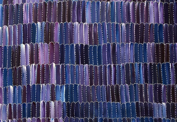 Jeannie Mills Pwerle (1965 - ) Original Aboriginal Painting on Canvas 'Bush Yam' 94.5cm x 71.5cm
