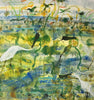 John Olsen, (1928-2023) Limited Edition Giclee Print Titled 'Spoonbill and Frogs' 46cm x 42.7cm
