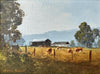 Kevin Best (1932-2012) - Original Oil Painting  'Autumn Morning Near Tumut' 14.5cm x 19.5cm