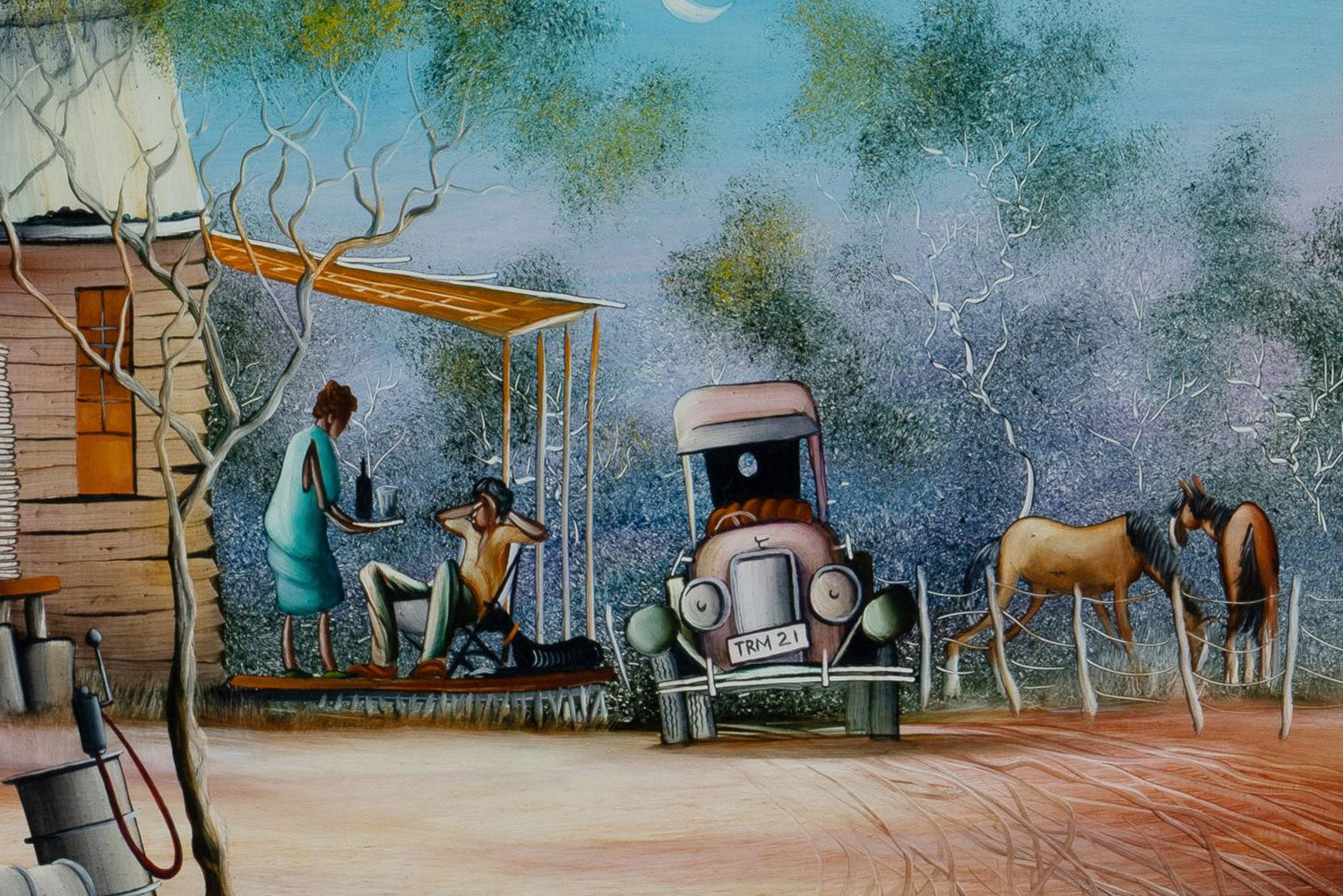 Max Mannix (b.1939). Extra large Original Oil Painting on Board 39cm x 44cm