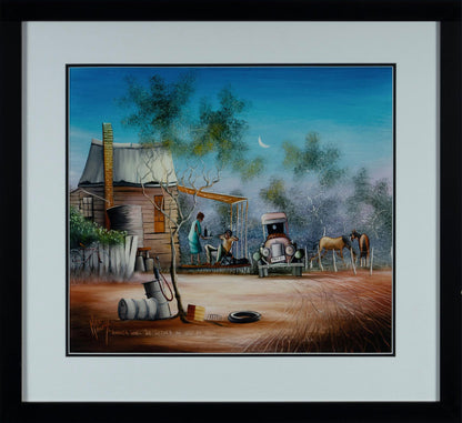 Max Mannix (b.1939). Extra large Original Oil Painting on Board 39cm x 44cm