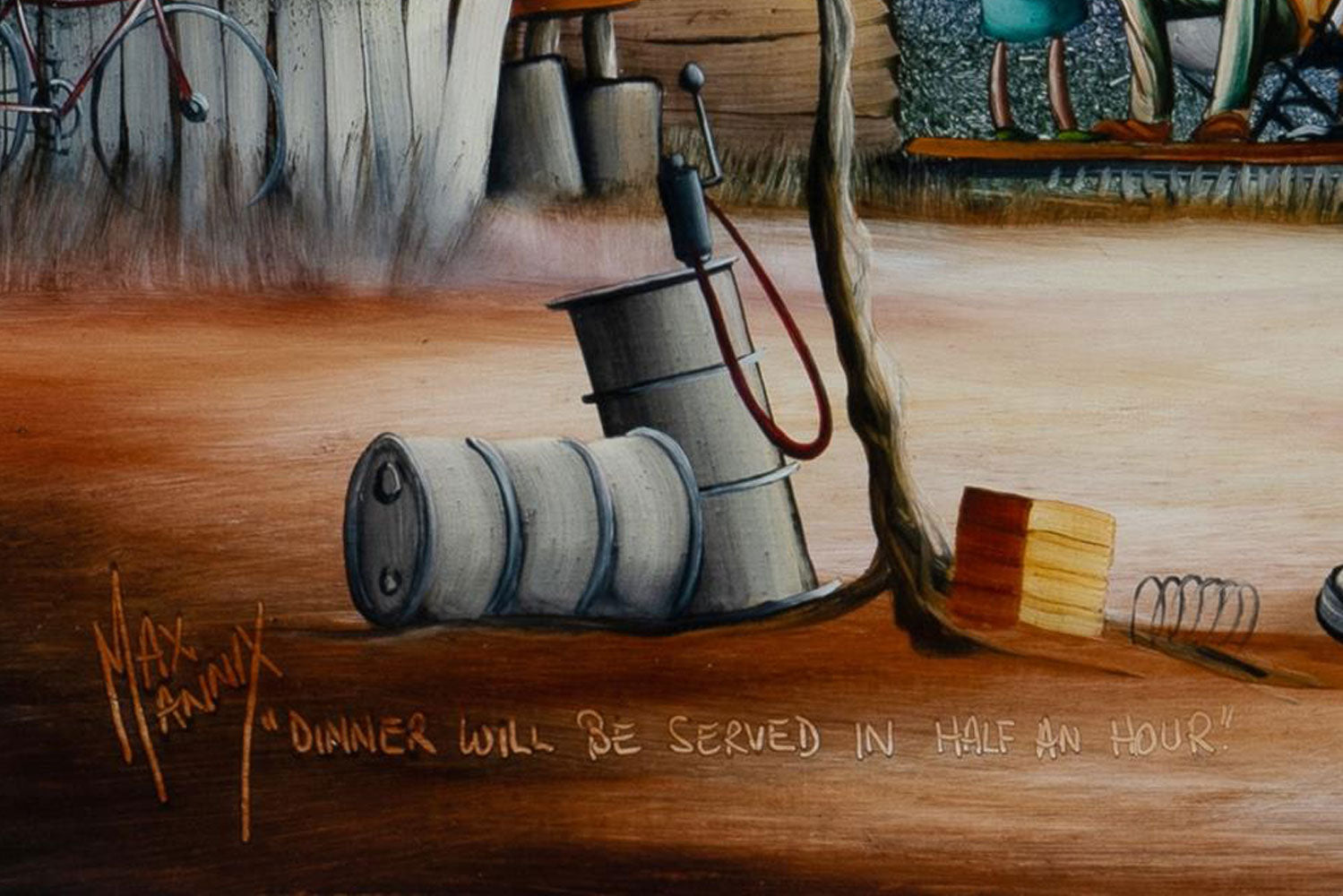Max Mannix (b.1939). Extra large Original Oil Painting on Board 39cm x 44cm