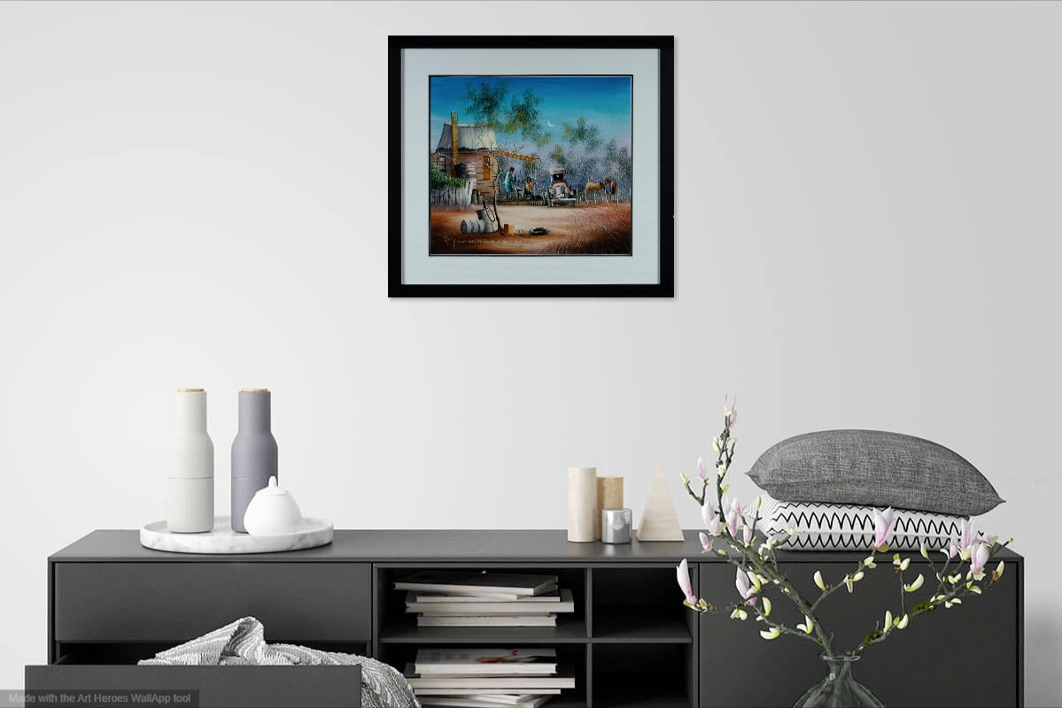 Max Mannix (b.1939). Extra large Original Oil Painting on Board 39cm x 44cm