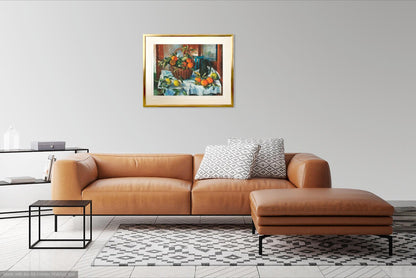 Margaret Olley, (1923-2011) XLarge Limited Edition Giclee Print "Basket Of Oranges, Lemons And Jug" 100cm x 75cm