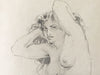 Norman Lindsay (1879-1969) Original Signed Pencil Drawing on Paper 'Angelina' 31.5cm x 16cm