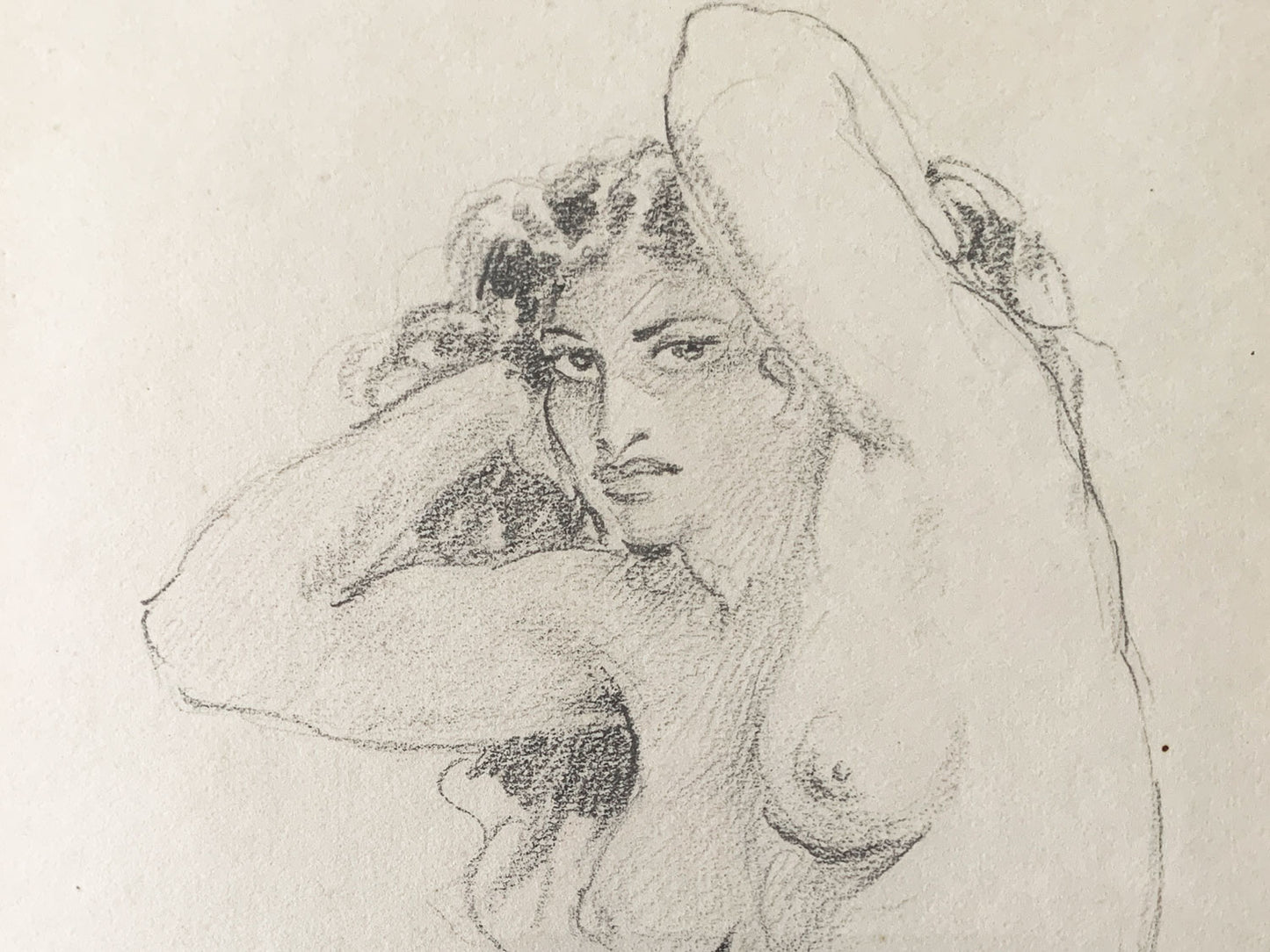 Norman Lindsay (1879-1969) Original Signed Pencil Drawing on Paper 'Angelina' 31.5cm x 16cm
