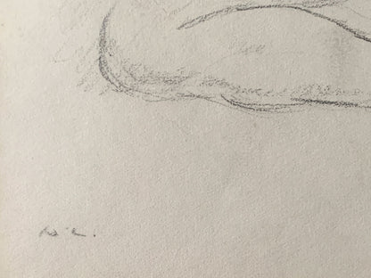 Norman Lindsay (1879-1969) Original Signed Pencil Drawing on Paper 'Angelina' 31.5cm x 16cm