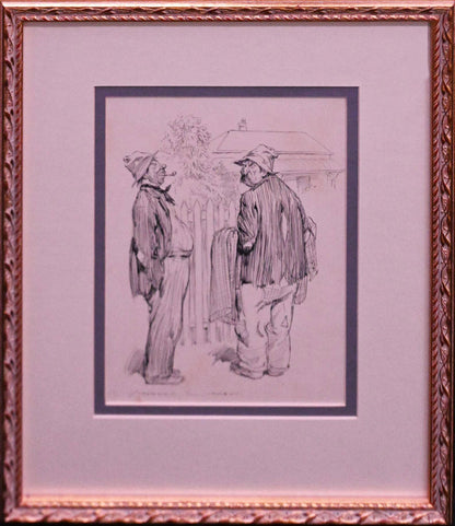 Norman Lindsay (1879-1969) - Original Signed Ink Drawing 27cm x 20cm