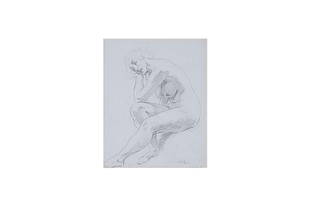 Norman Lindsay (1879-1969) Original Signed Pencil Drawing on Paper 'Repose' 19.5cm x 15cm