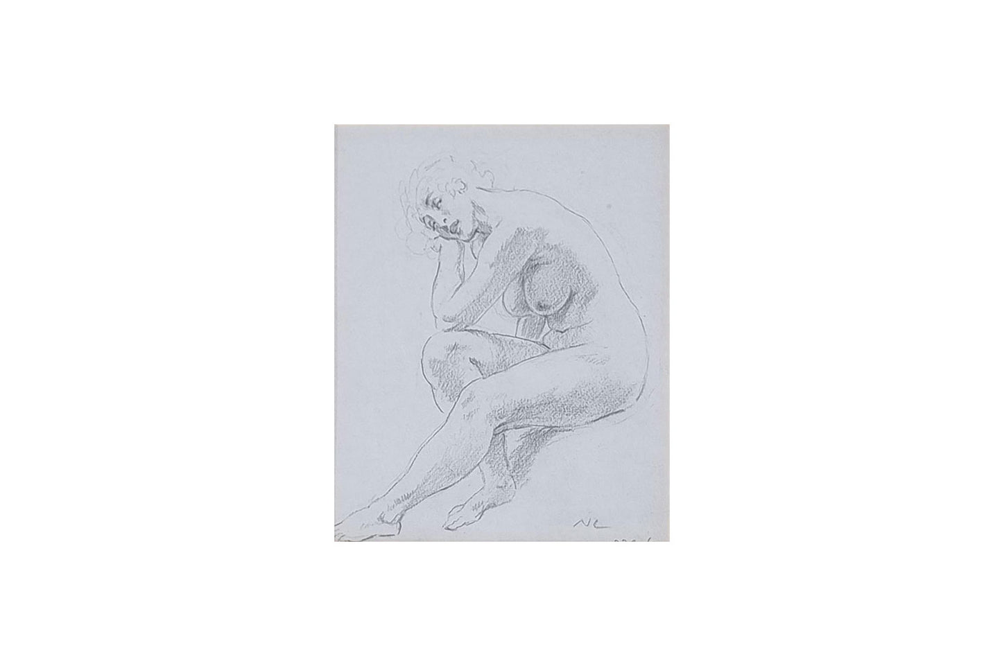 Norman Lindsay (1879-1969) Original Signed Pencil Drawing on Paper 'Repose' 19.5cm x 15cm
