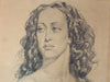 Norman Lindsay (1879-1969) Large Original Signed Pencil Drawing 'Rita Lee' 44cm x 34cm