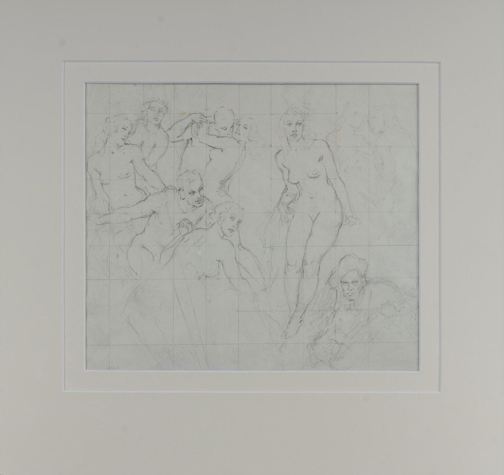 Norman Lindsay (1879-1969) - Large Original Signed Pencil Drawing 1932 27cm x 31.5cm