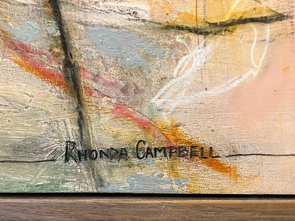 Rhonda Campbell Original Mixed Media Painting on Board, 60cm x 60cm