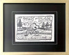 Reg Mombassa (1951-) Original Charcoal and Pencil On Paper 'No Border Music Festival' 17.5cm x 24cm