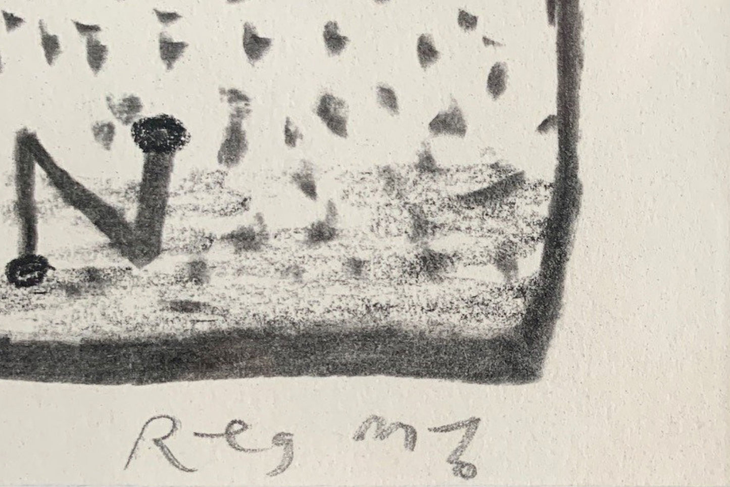Reg Mombassa (1951-) Original Charcoal and Pencil On Paper 'No Border Music Festival' 17.5cm x 24cm