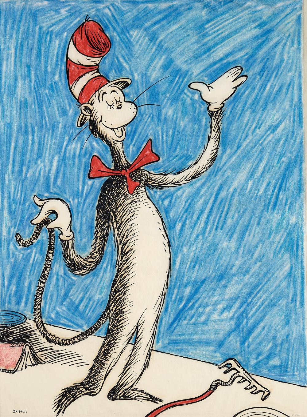 Theodor Geissel (Dr Seuss) (1904-1991) Original Limited Edition Print "The Cat that Changed the World"  94cm x 69cm