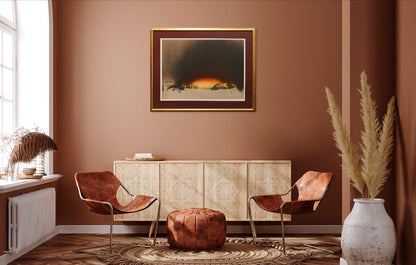 Tim Storrier (b1949-) Original Limited Edition Signed Lithograph 'Fire - Blazeline IV' 57cm x 78cm