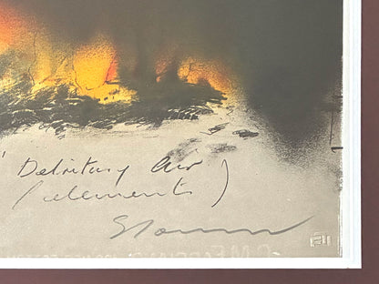 Tim Storrier (b1949-) Original Limited Edition Signed Lithograph 'Fire - Blazeline IV' 57cm x 78cm