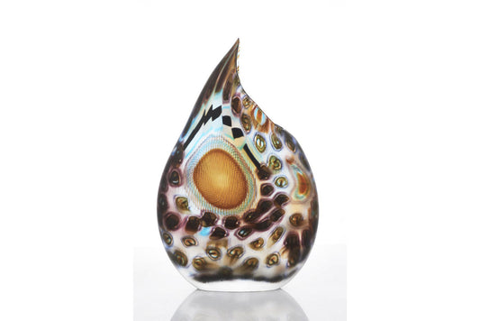Afro Celotto (Italian, b. 1963) Murano, Italy Battuto Coppia Fissa Glass Vase