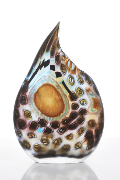 Afro Celotto (Italian, b. 1963) Murano, Italy Battuto Coppia Fissa Glass Vase