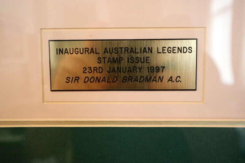 Don Bradman and Shane Warne Hand Signed Legends Card and Stamp Issue 1997