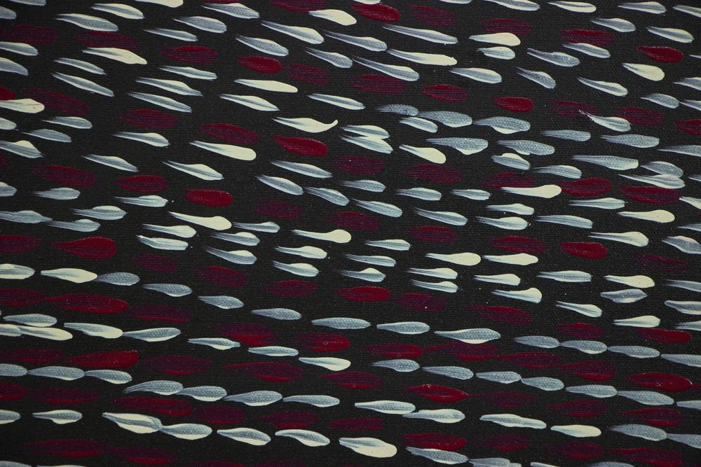 Gloria Tamerre Petyarre - Original Aboriginal Painting - 'Bush Medicine Leaves' 89cm x 62cm Stretched
