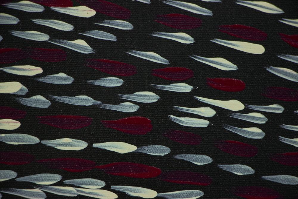 Gloria Tamerre Petyarre - Original Aboriginal Painting - 'Bush Medicine Leaves' 89cm x 62cm Stretched
