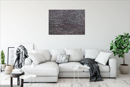 Gloria Tamerre Petyarre - Original Aboriginal Painting - 'Bush Medicine Leaves' 89cm x 62cm Stretched