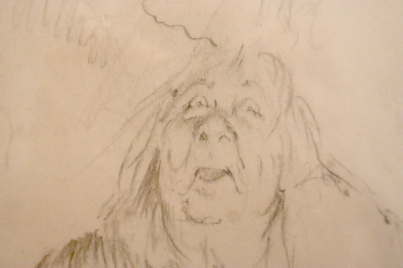 Norman Lindsay (1879-1969) - Large Original Signed Pencil Drawing 'All Hallows Night' 58cm x 44.5cm