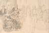 Norman Lindsay (1879-1969) - Large Original Signed Pencil Drawing 'The Ball' 40cm x 30.5cm